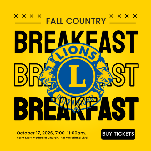Fall Country Breakfast - October 17, 2026, 7:00-11:00am.  